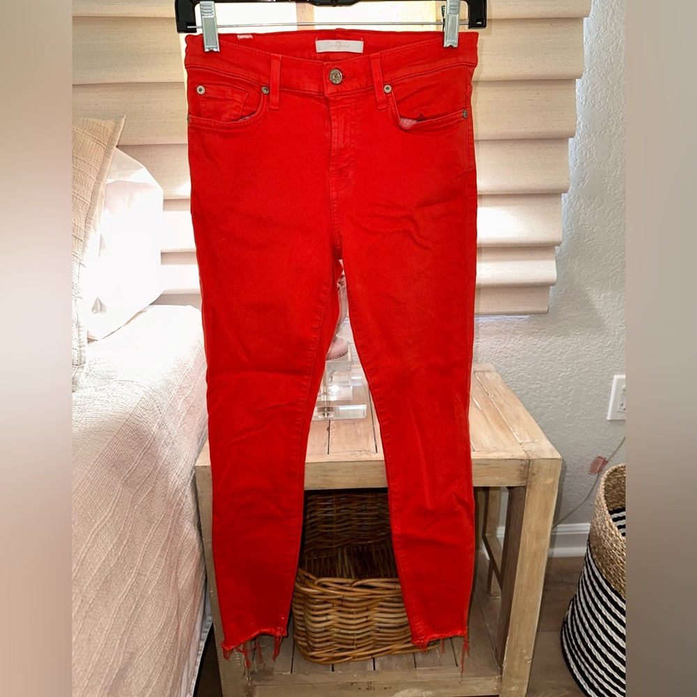 More Orange than red jeans